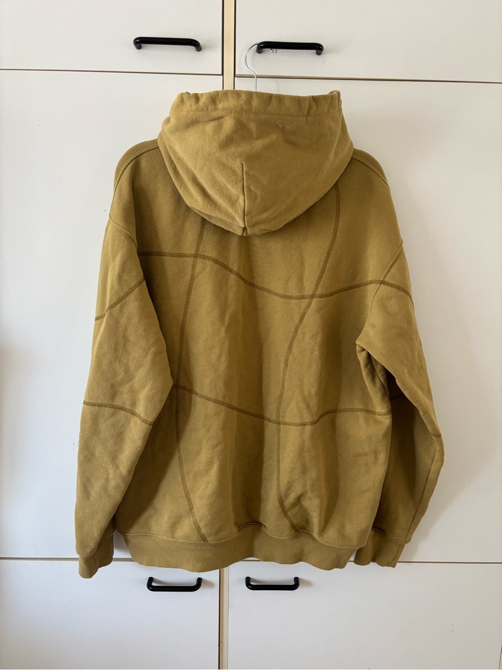 Dime Heavyweight Cotton Hoodie Tan Embroidered Logo Oversized L Skate Y2K Soft - Picture 5 of 11